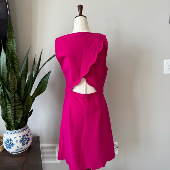 Kate Spade Open Scallop Back Ponte Dress - Color: Kinetic Pink Casual - Picture 9 of 13